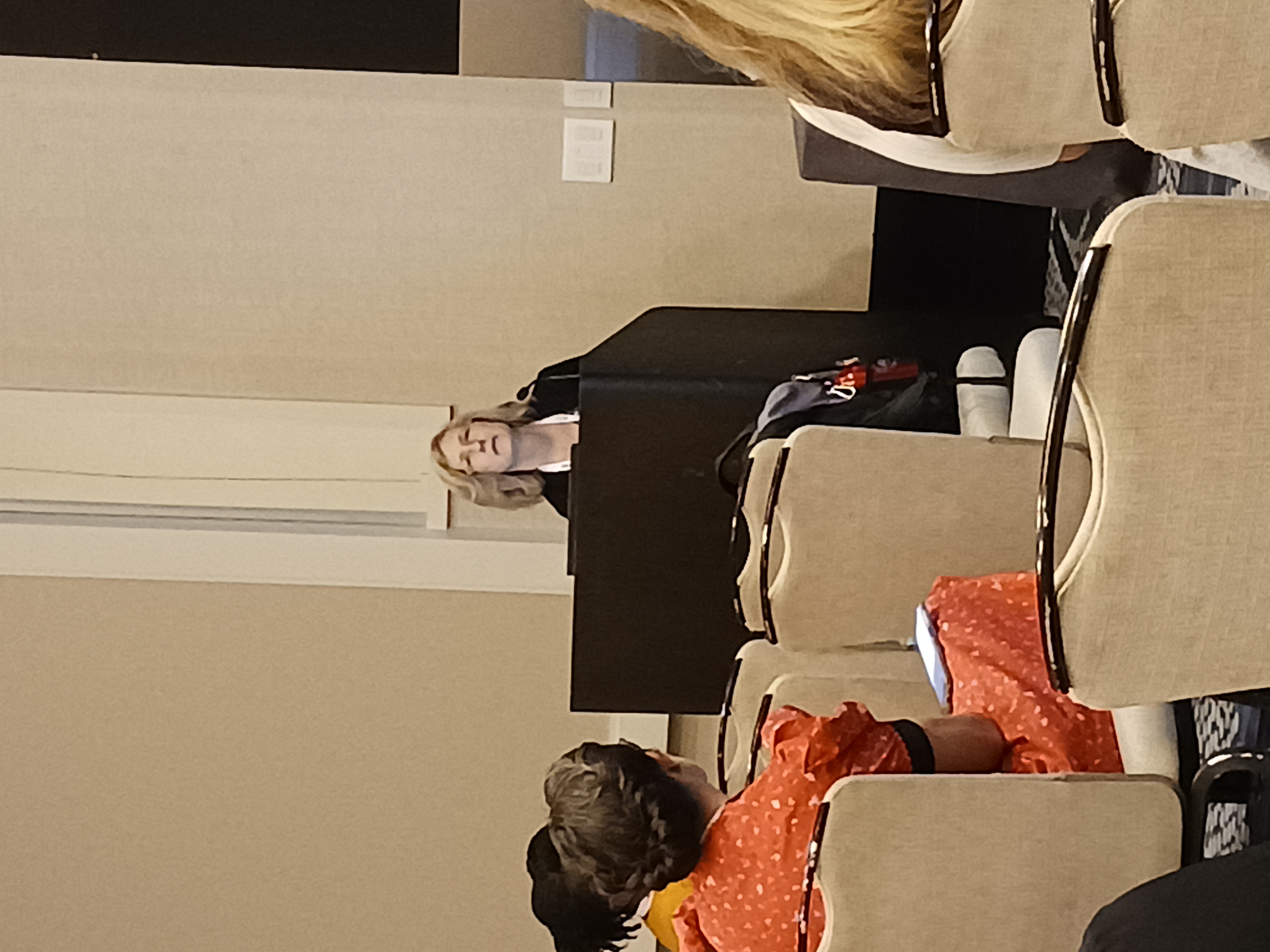 Picture of Wilella Burgess presenting at AEA panel